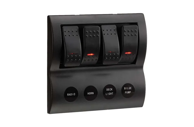 NARVA 4-Way LED Switch Panel with Fuse Protection 63190