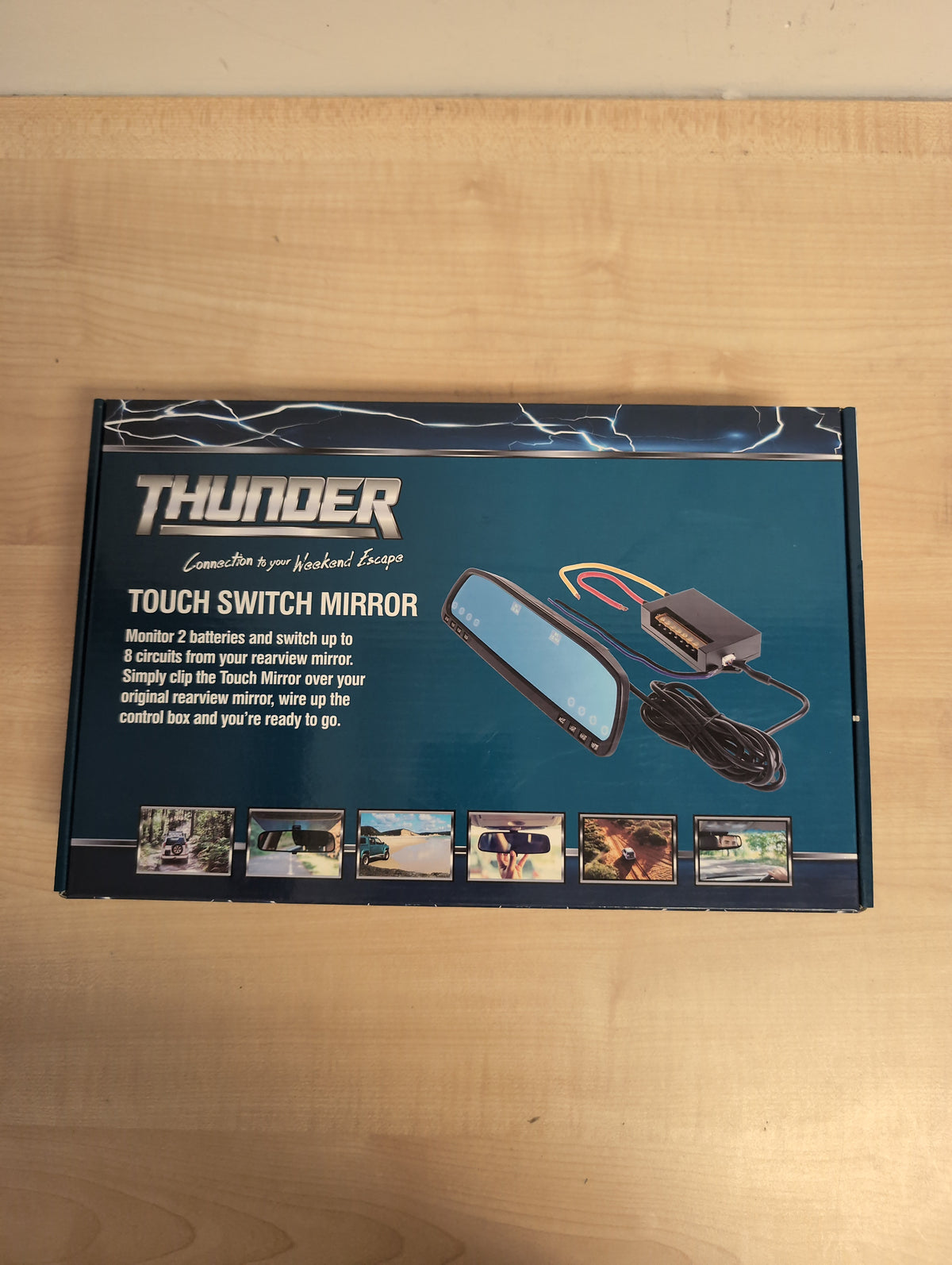 Thunder 12V Dual Touch Switch Mirror Panel (TDR11000).