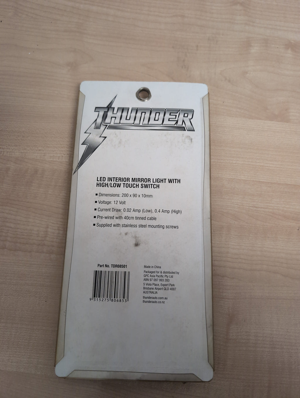 Thunder 12V Rectangle LED Interior Mirror Light TDR08502