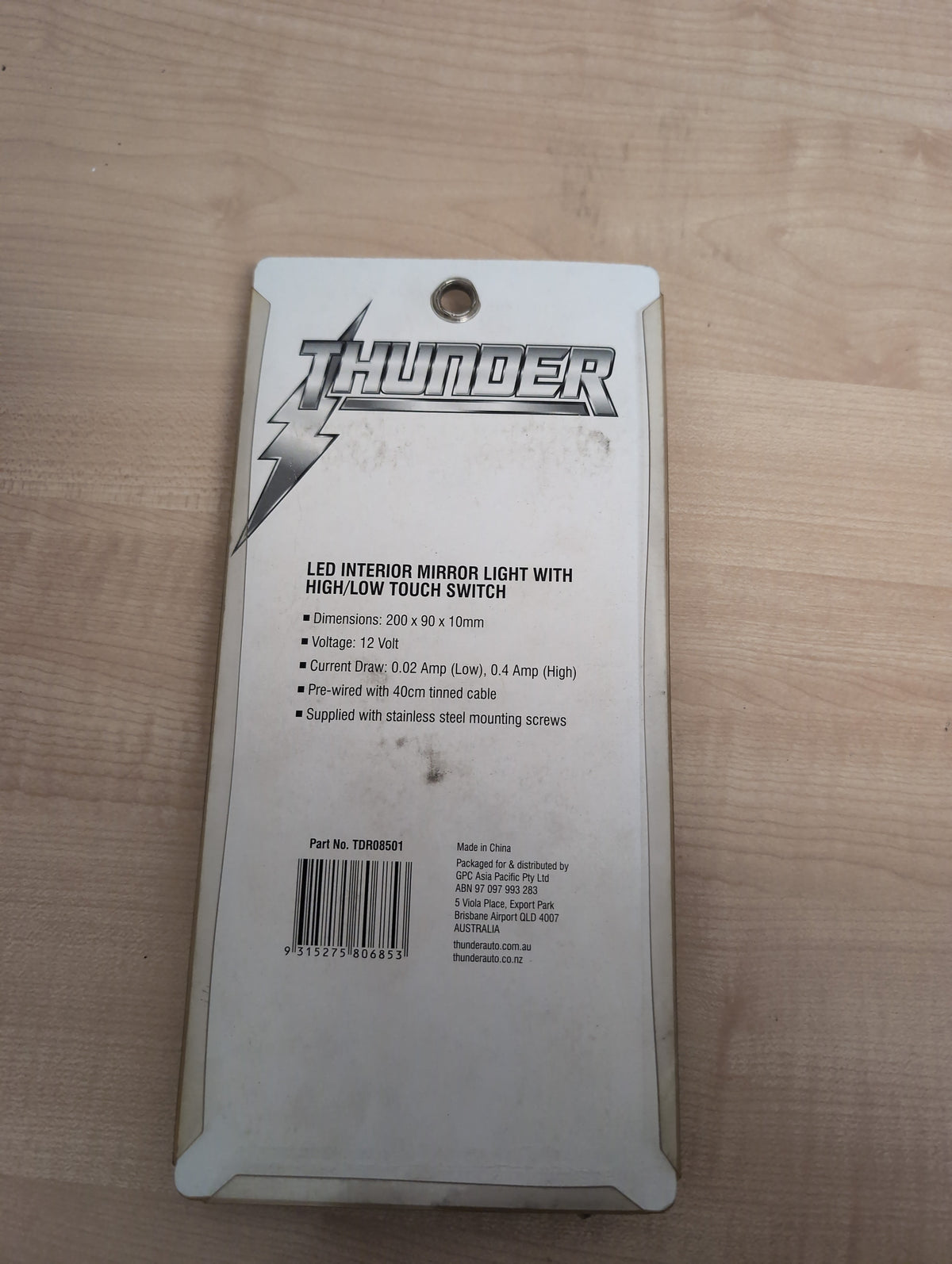 Thunder 12V Rectangle LED Interior Mirror Light TDR08502