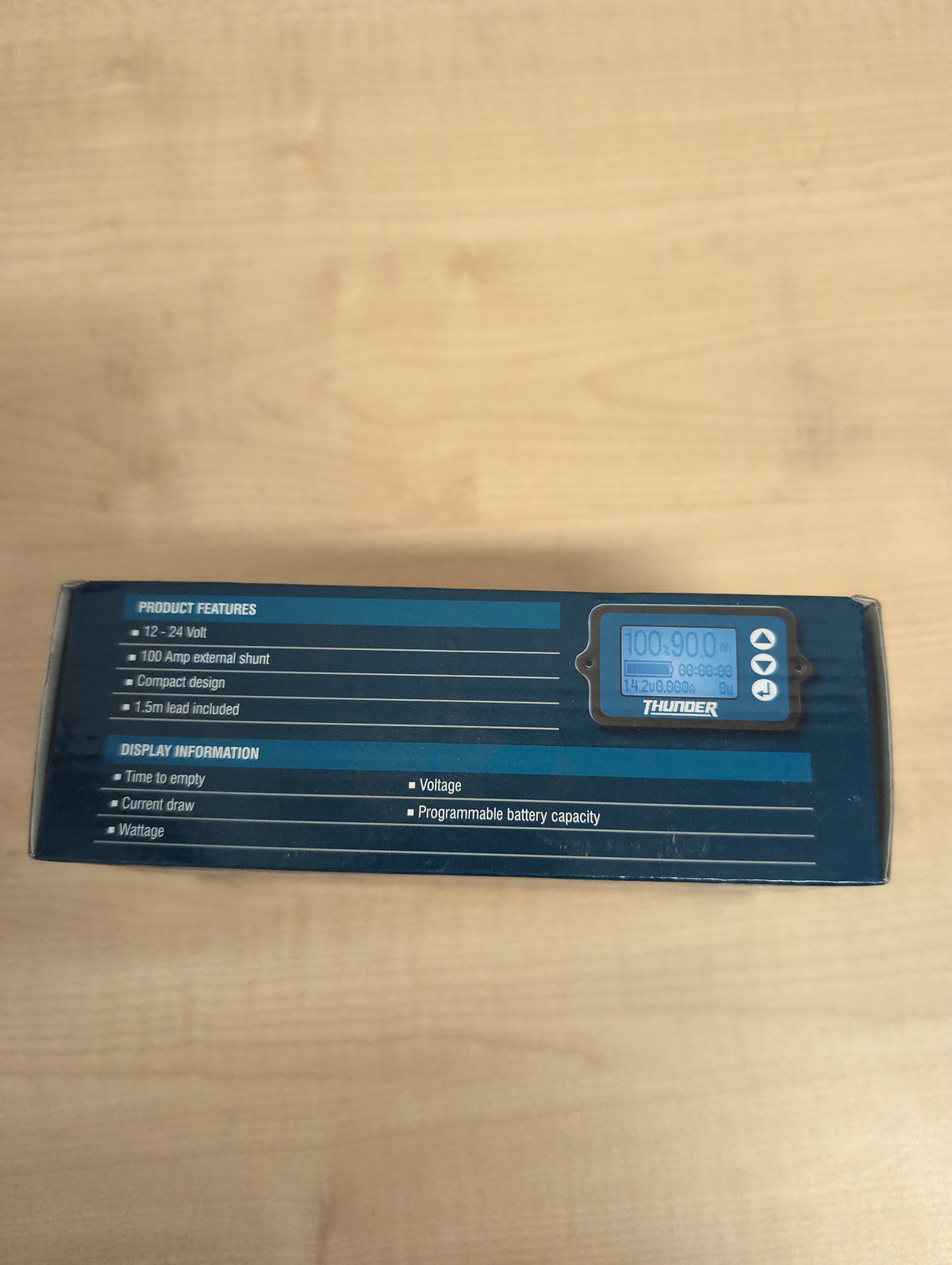 Thunder Backlit Digital Battery Monitor Display & Shunt (TDR17012)