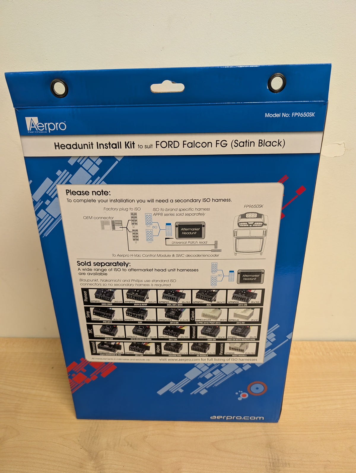 FP9650SK : DOUBLE DIN HEAD UNIT INSTALLATION KIT TO SUIT FORD FALCON FG (SATIN BLACK)