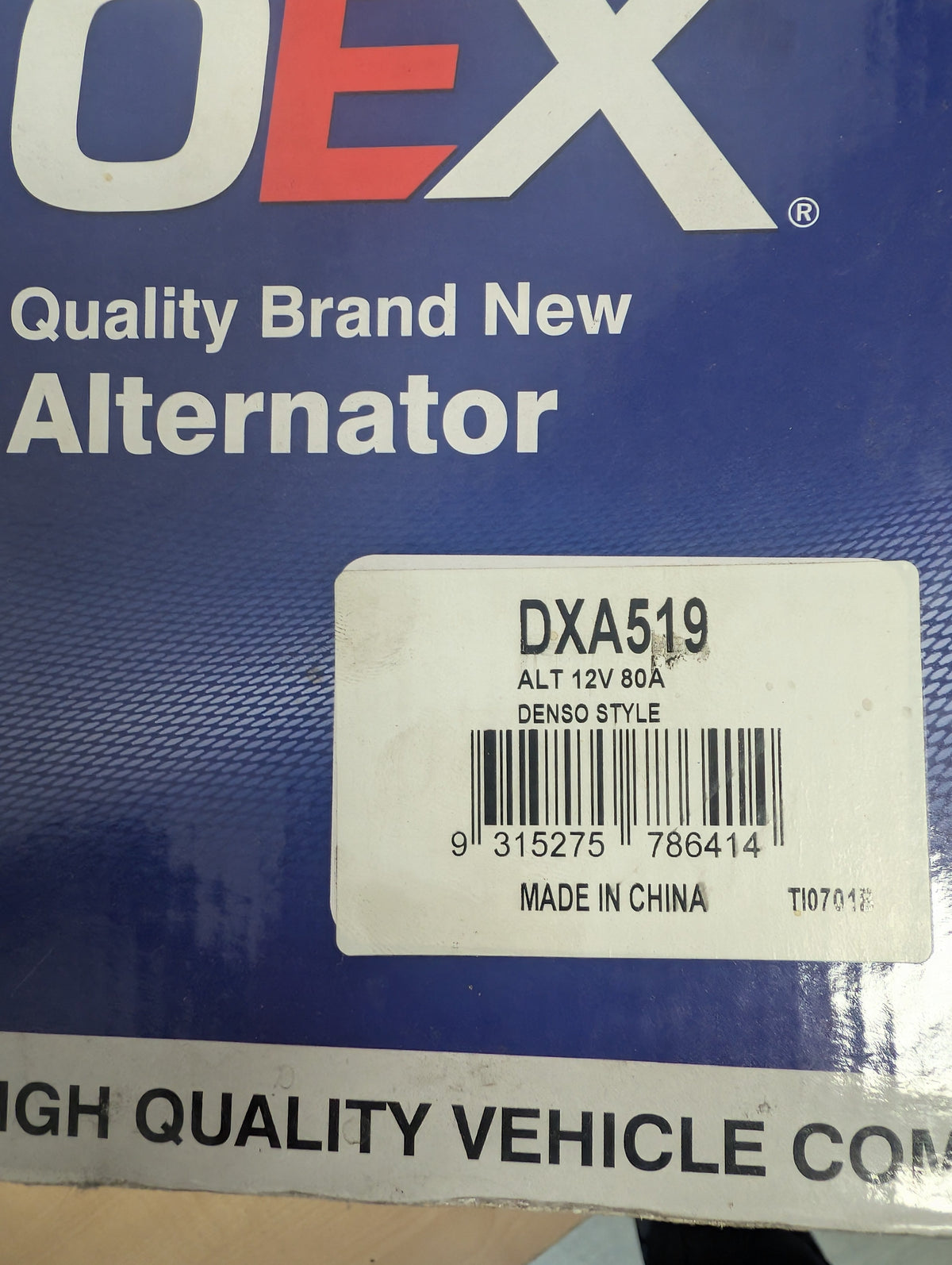 OEX 12V 80A Denso Style Alternator (DXA519)