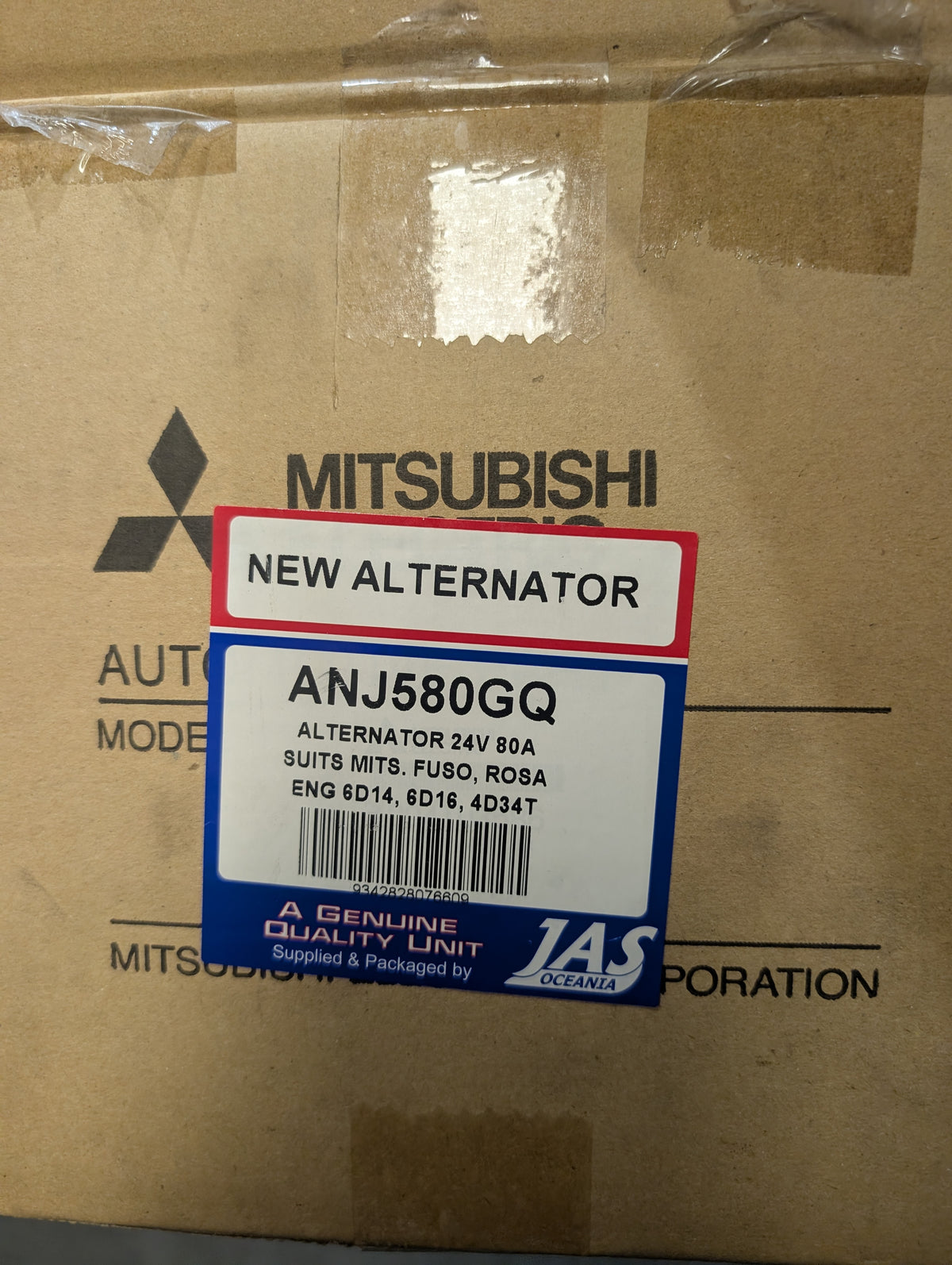 JAS Oceania 24V 50A Heavy-Duty Commercial Alternator (ANJ580GQ)