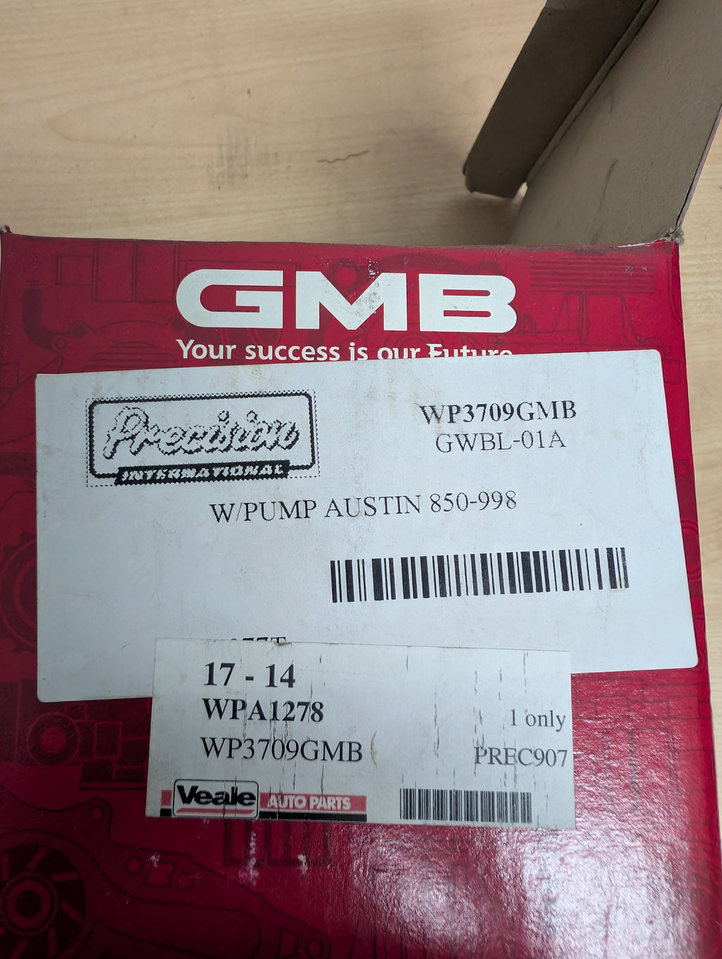 GMB Heavy-Duty Engine Cooling Water Pump (WP3709 / GWMZ-37A)