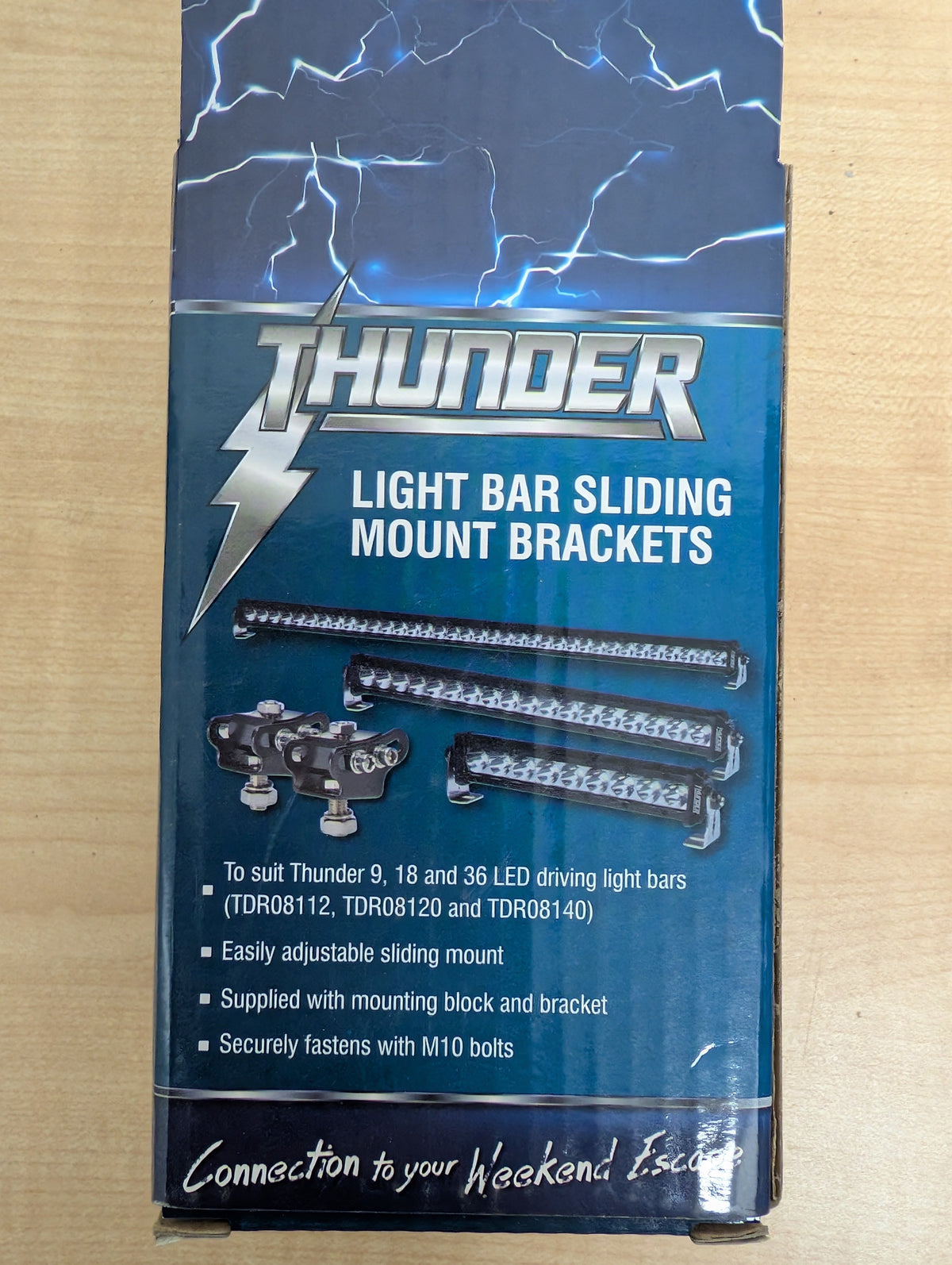 Thunder Light Bar Sliding Mount Bracket Kit – Suits 9, 18 & 36 LED Light Bars (Part # TDR08110 / Replacement Mounting Hardware)
