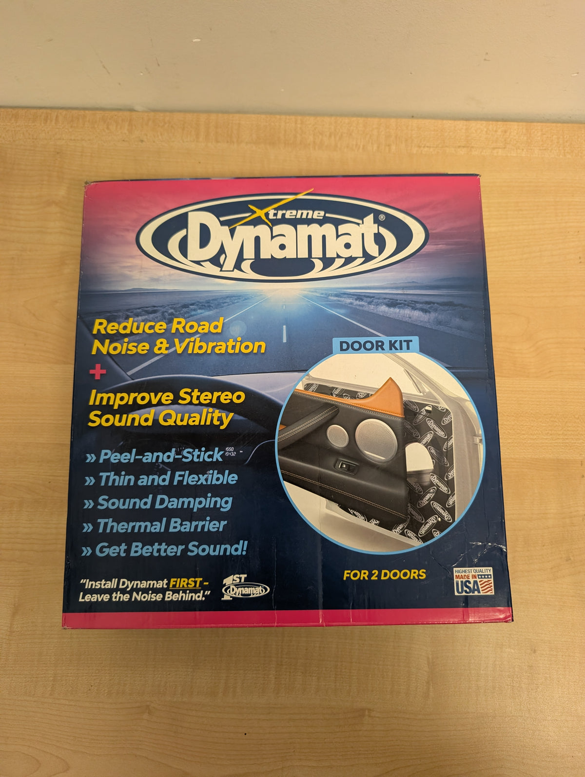 Dynamat Xtreme Sound Deadening Door Kit – 4 Sheets / 12 Sq. Ft (Part # 10435 / Car Audio Noise Barrier)